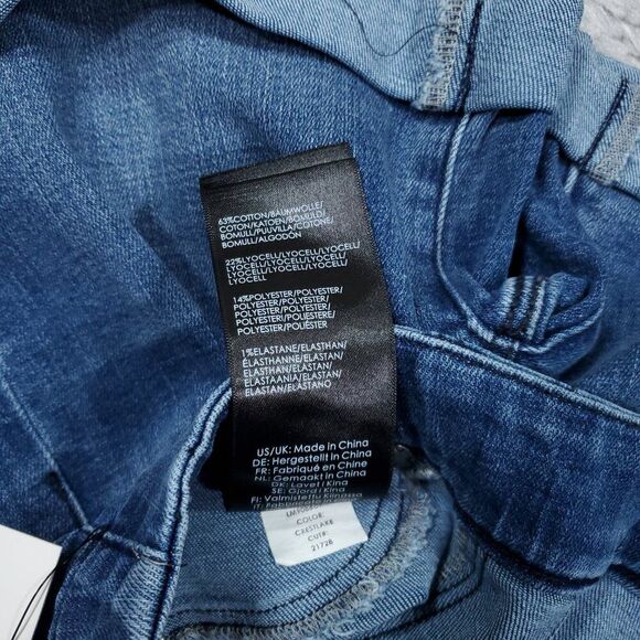 Liverpool Chloe Pull On Stretch Jean Shorts Size 0 25 Blue Rolled - Picture 6 of 10